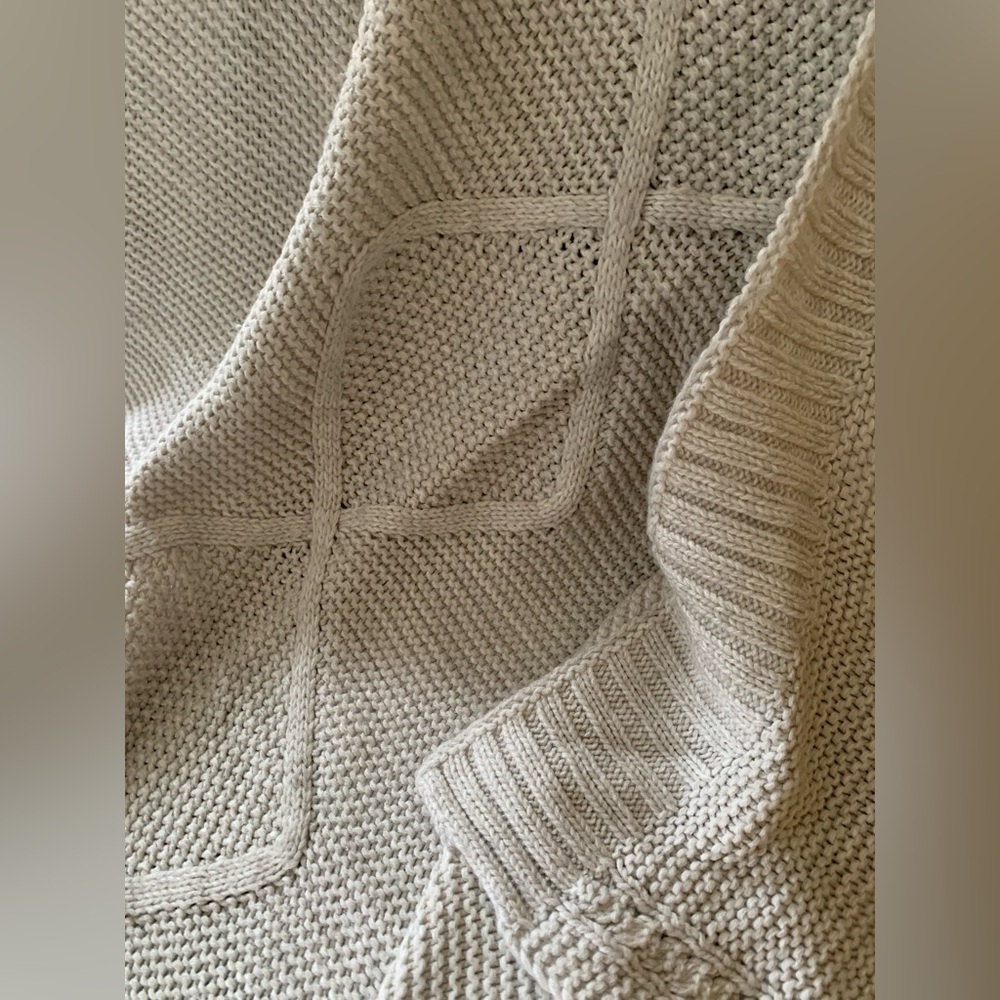 Aerie Soft Cable Knit Blanket